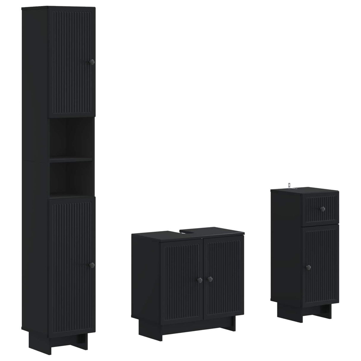 vidaXL 3-piece Bathroom Cabinet Set EDE Engineered Wood