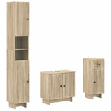 vidaXL 3-piece Bathroom Cabinet Set EDE Engineered Wood