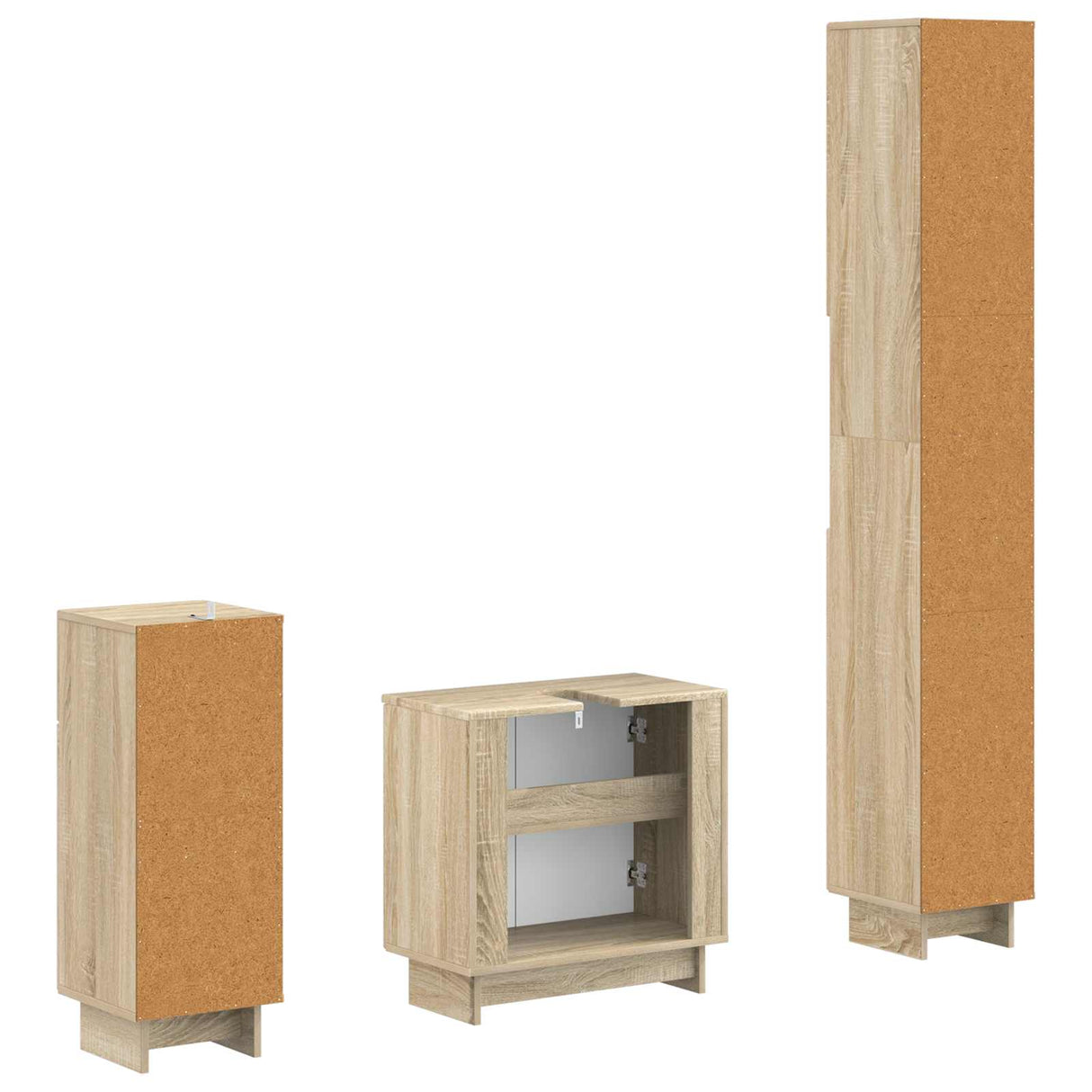 vidaXL 3-piece Bathroom Cabinet Set EDE Engineered Wood