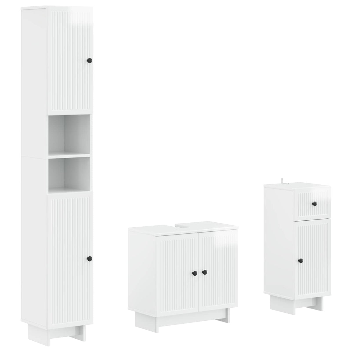 vidaXL 3-piece Bathroom Cabinet Set EDE Engineered Wood