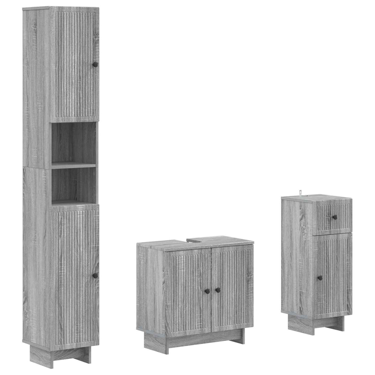 vidaXL 3-piece Bathroom Cabinet Set EDE Engineered Wood
