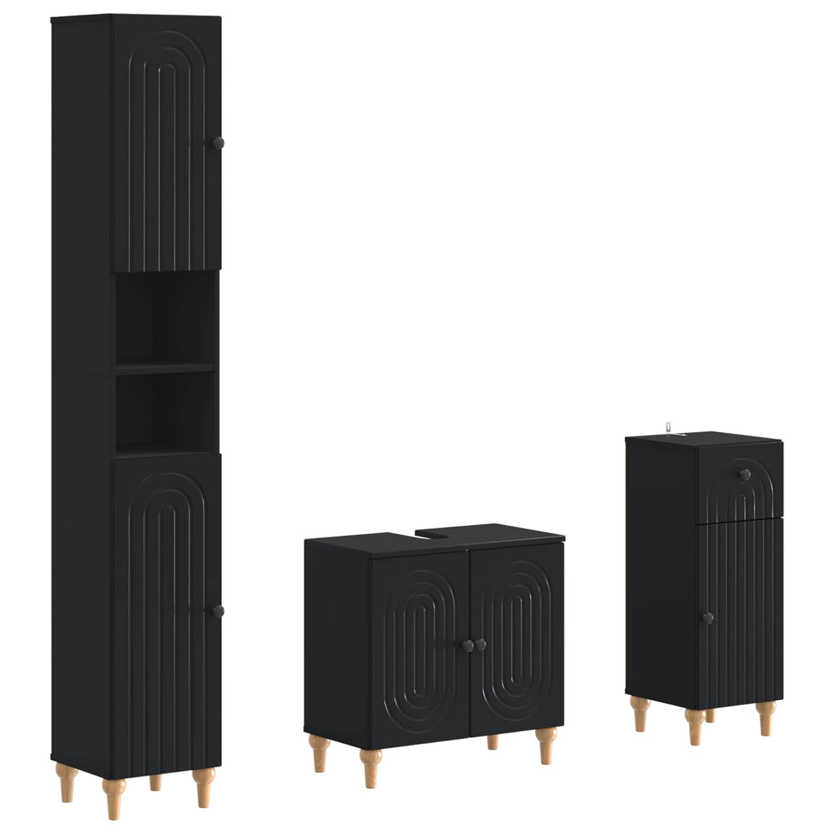 vidaXL 3-piece Bathroom Cabinet Set EDE Engineered Wood