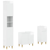vidaXL 3-piece Bathroom Cabinet Set EDE Engineered Wood
