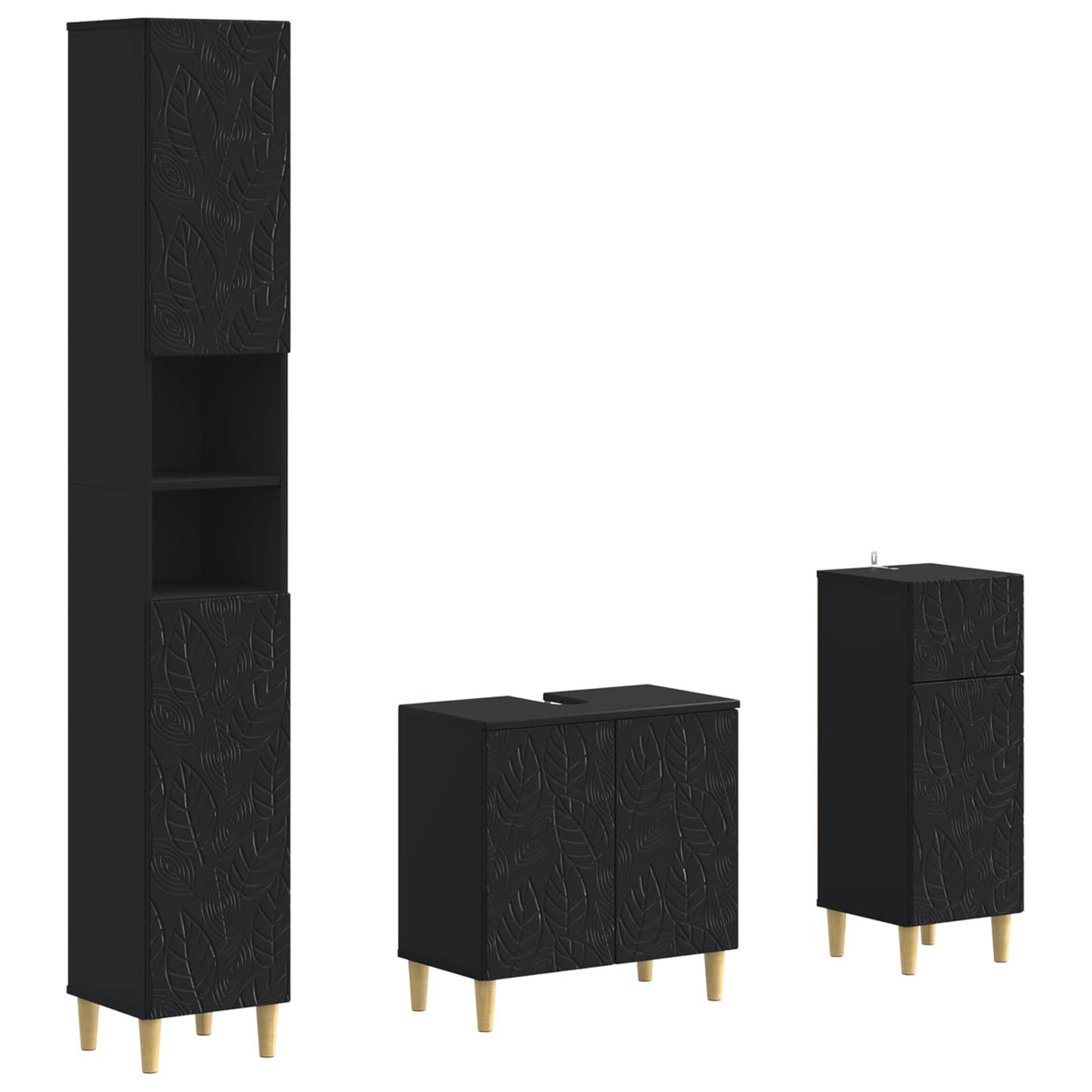 vidaXL 3-piece Bathroom Cabinet Set EDE Engineered Wood
