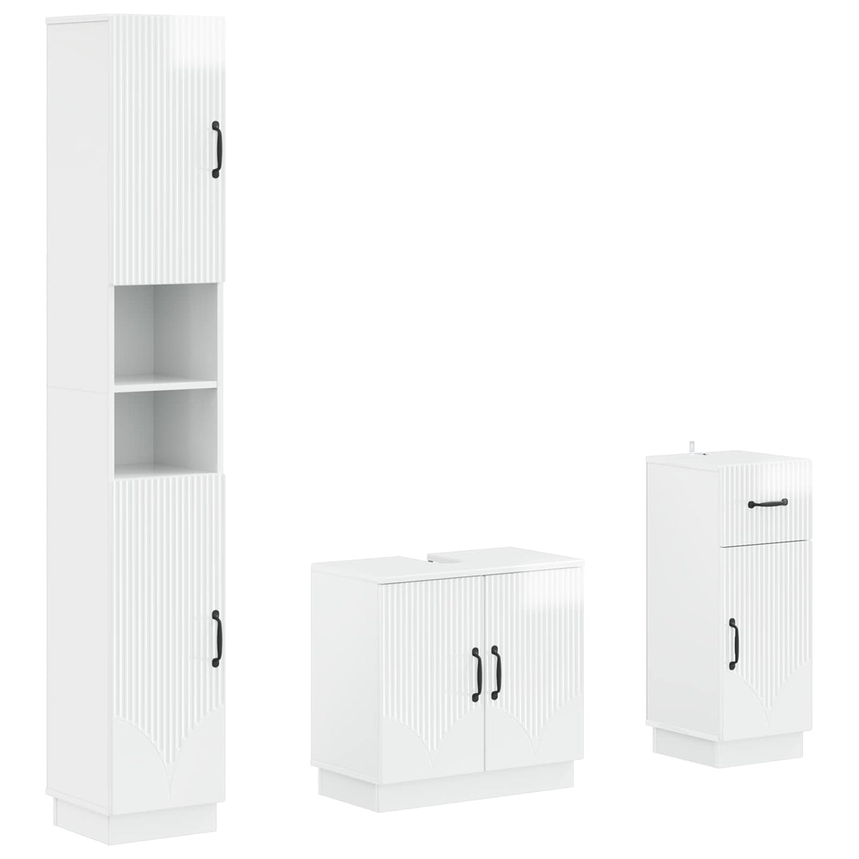 vidaXL 3-piece Bathroom Cabinet Set EDE Engineered Wood