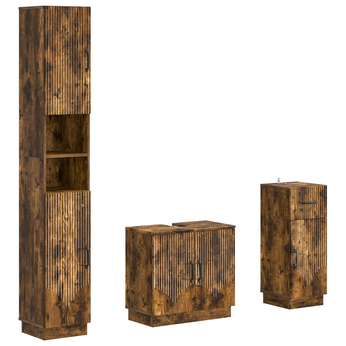 vidaXL 3-piece Bathroom Cabinet Set EDE Engineered Wood