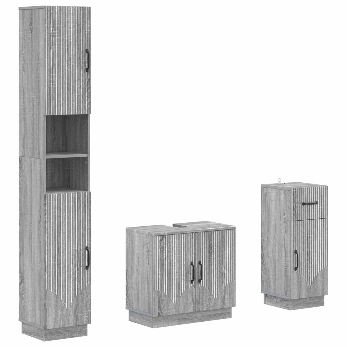 vidaXL 3-piece Bathroom Cabinet Set EDE Engineered Wood