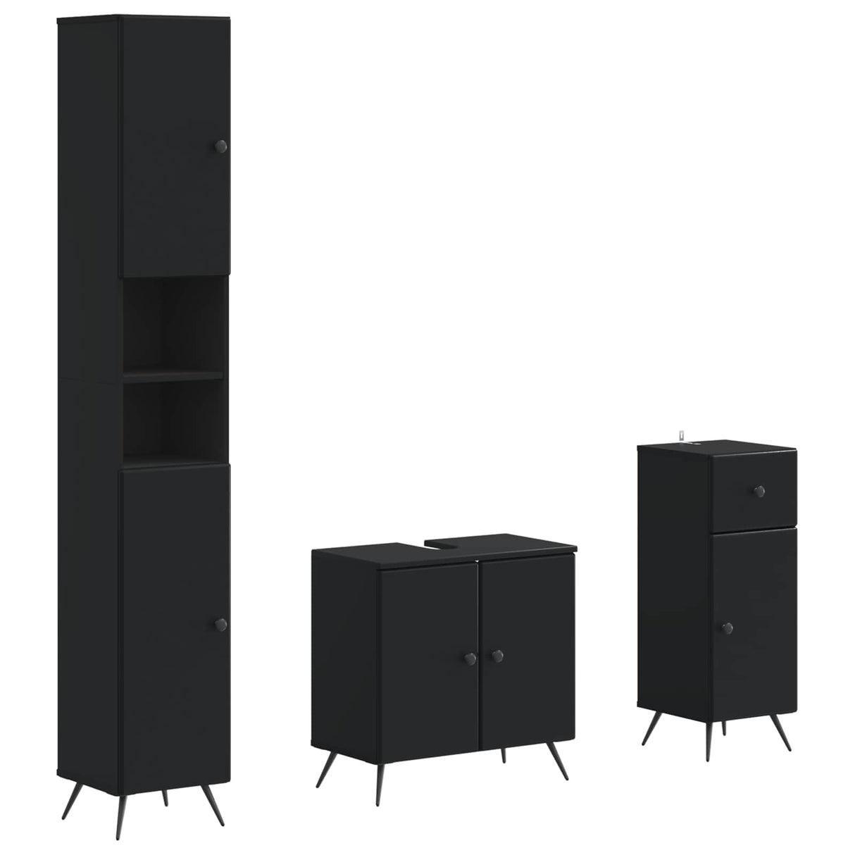 vidaXL 3-piece Bathroom Cabinet Set EDE Engineered Wood