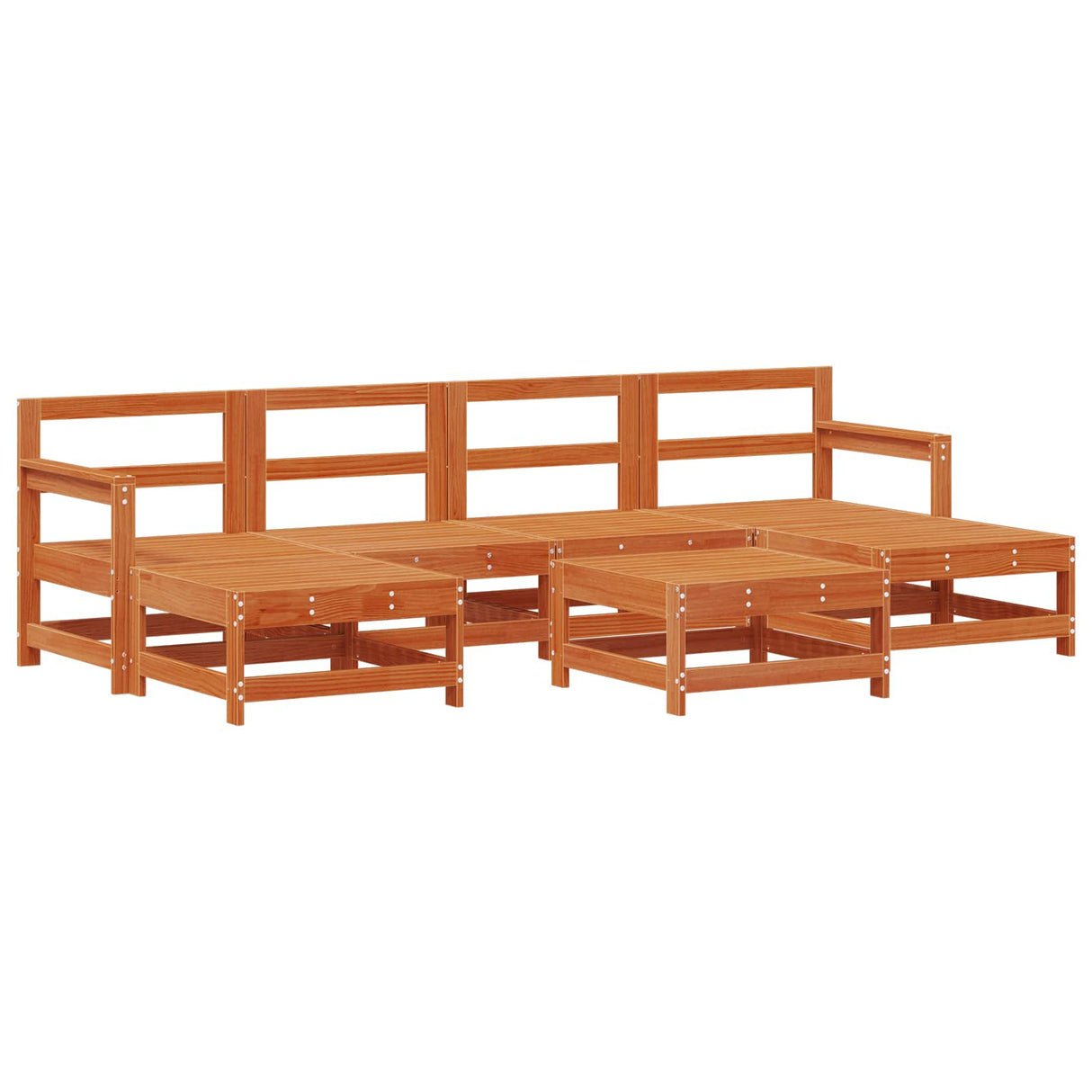 vidaXL 7-Piece Lounge Set Solid Pine Wood