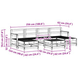 vidaXL 7-Piece Lounge Set Solid Pine Wood