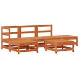 vidaXL 6-delige Loungeset massief grenenhout