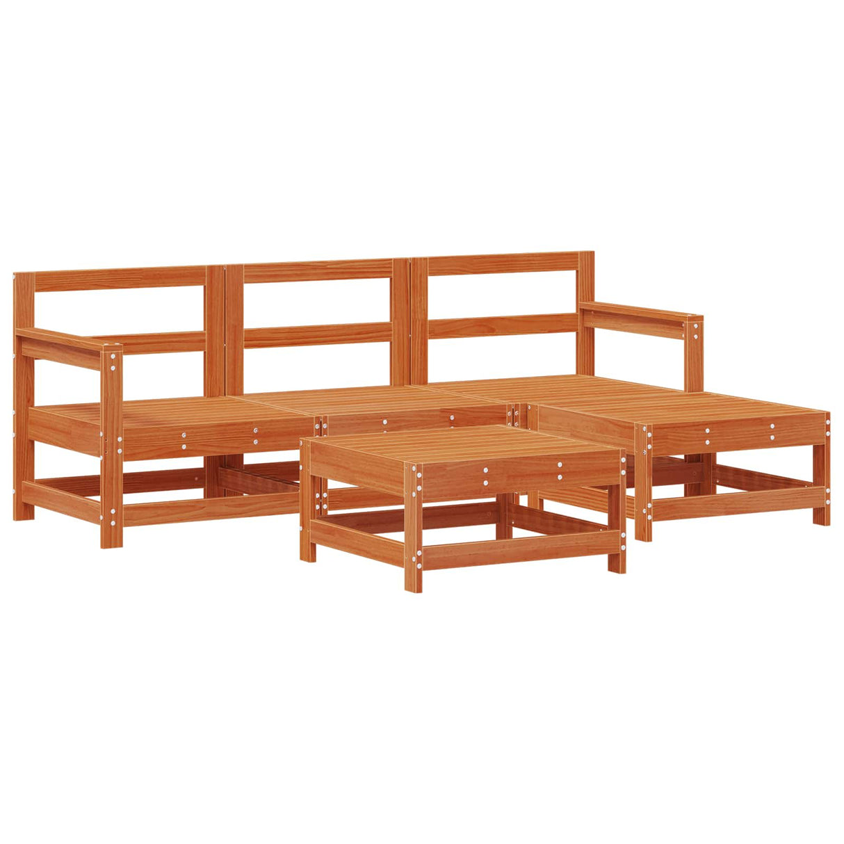 vidaXL 5-Piece Lounge Set Solid Pinewood