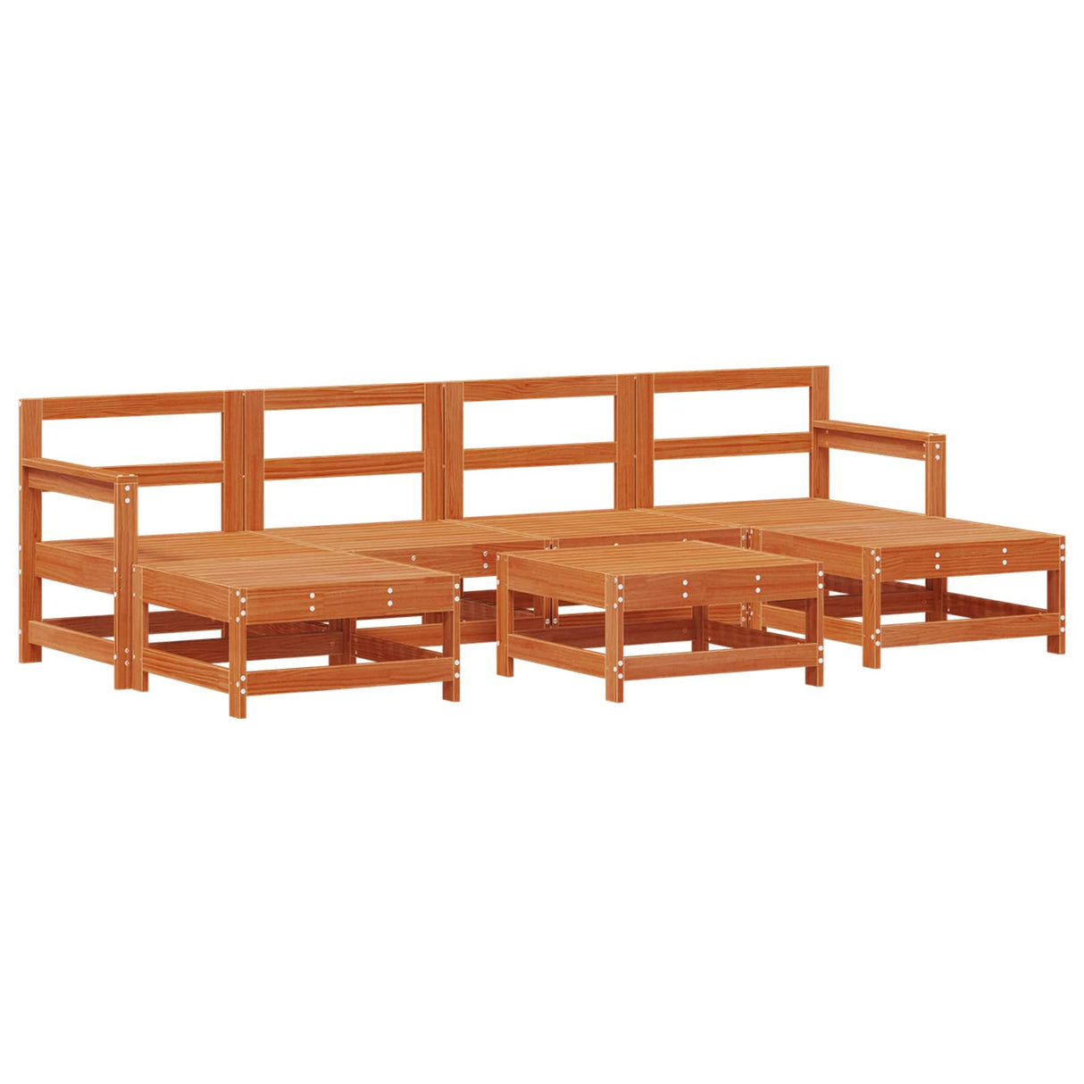 vidaXL 7-Piece Lounge Set Solid Pine Wood