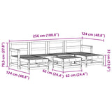 vidaXL 7-Piece Lounge Set Solid Pine Wood