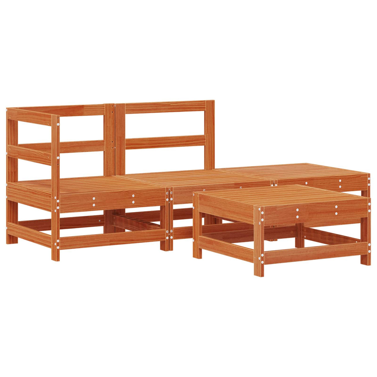vidaXL 4-delige Loungeset massief grenenhout