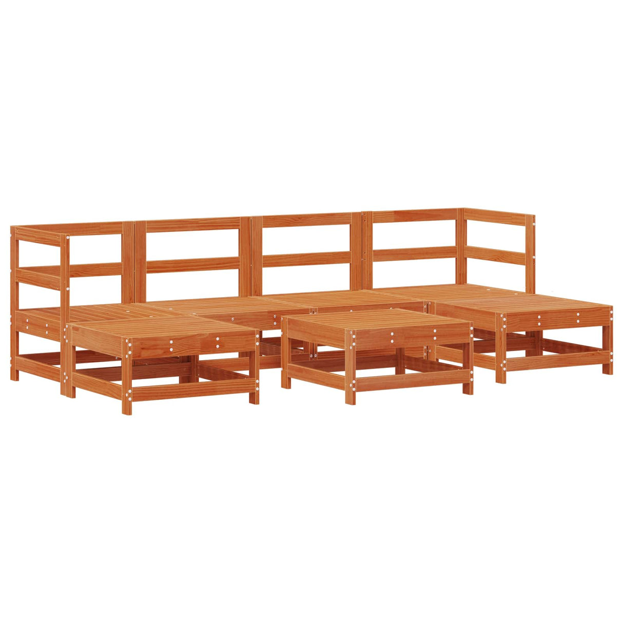 vidaXL 7-delige Loungeset massief grenenhout