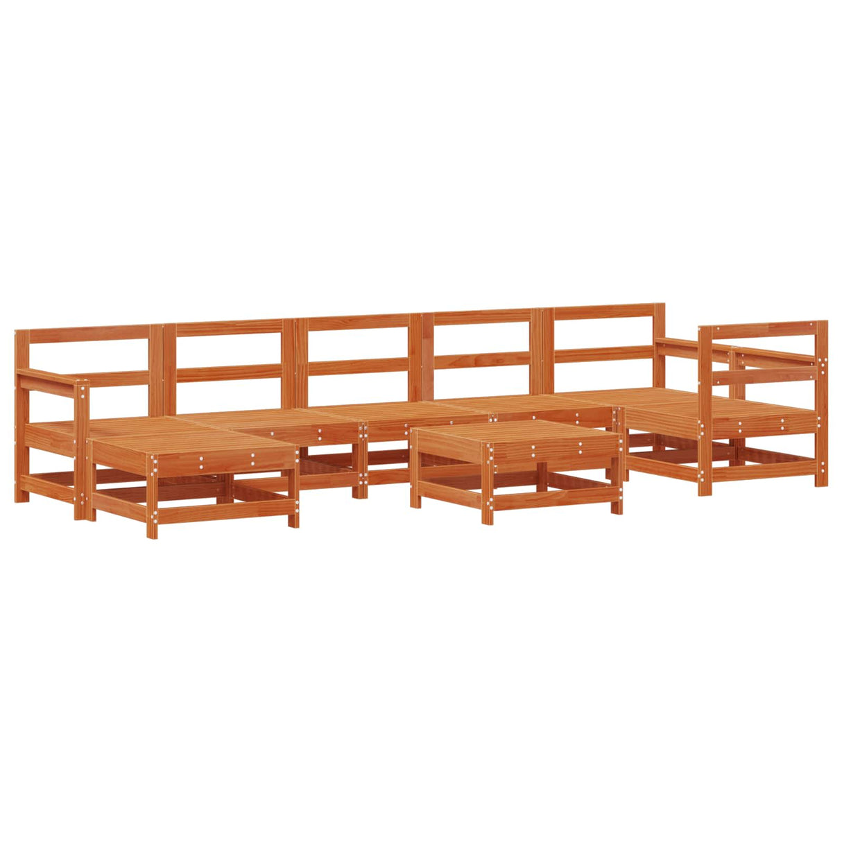 vidaXL 8-delige Loungeset massief grenenhout