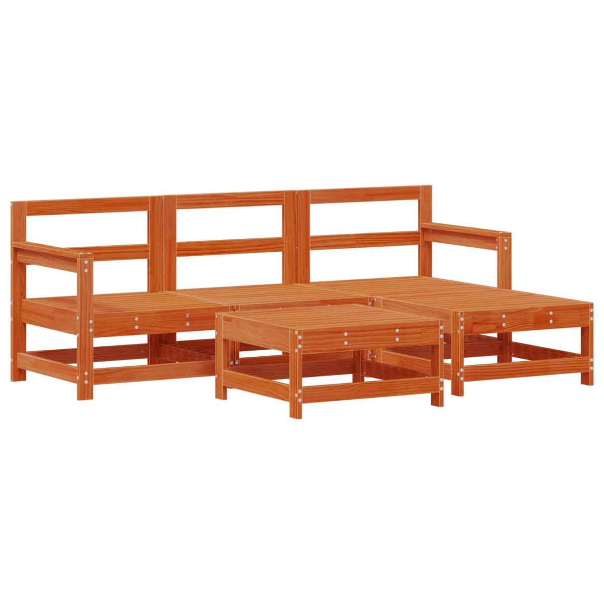 vidaXL 5-delige Loungeset massief grenenhout