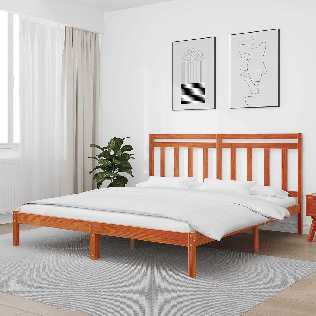 vidaXL Bedframe massief hout 75x190 cm