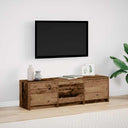 vidaXL TV Kast met LEDs Oud Hout 140 x 34 x 40 cm Bewerkt hout