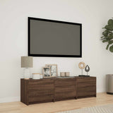 vidaXL TV Kast met LEDs Oud Hout 140 x 34 x 40 cm Bewerkt hout