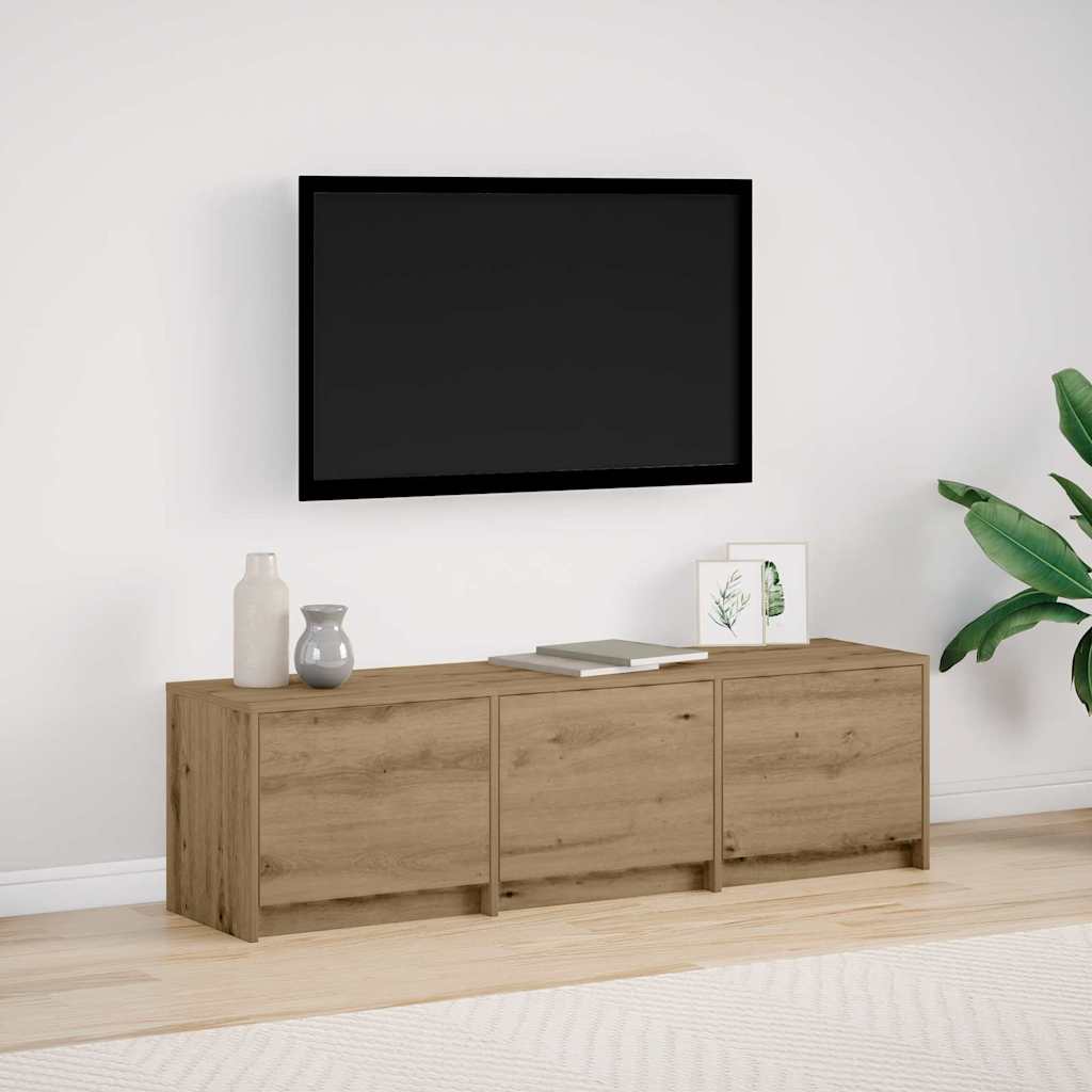 vidaXL TV Kast met LEDs Oud Hout 140 x 34 x 40 cm Bewerkt hout