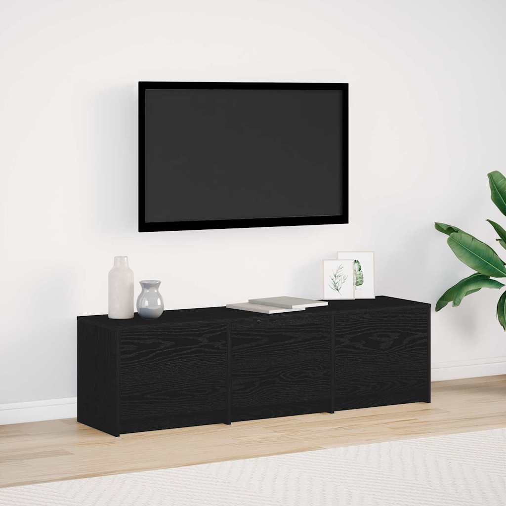 vidaXL TV Kast met LEDs Oud Hout 140 x 34 x 40 cm Bewerkt hout