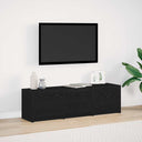 vidaXL TV Kast met LEDs Oud Hout 140 x 34 x 40 cm Bewerkt hout