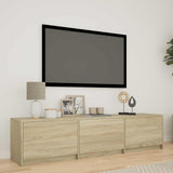 vidaXL TV Kast met LEDs Oud Hout 140 x 34 x 40 cm Bewerkt hout