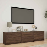 vidaXL TV Kast met LEDs Oud Hout 140 x 34 x 40 cm Bewerkt hout