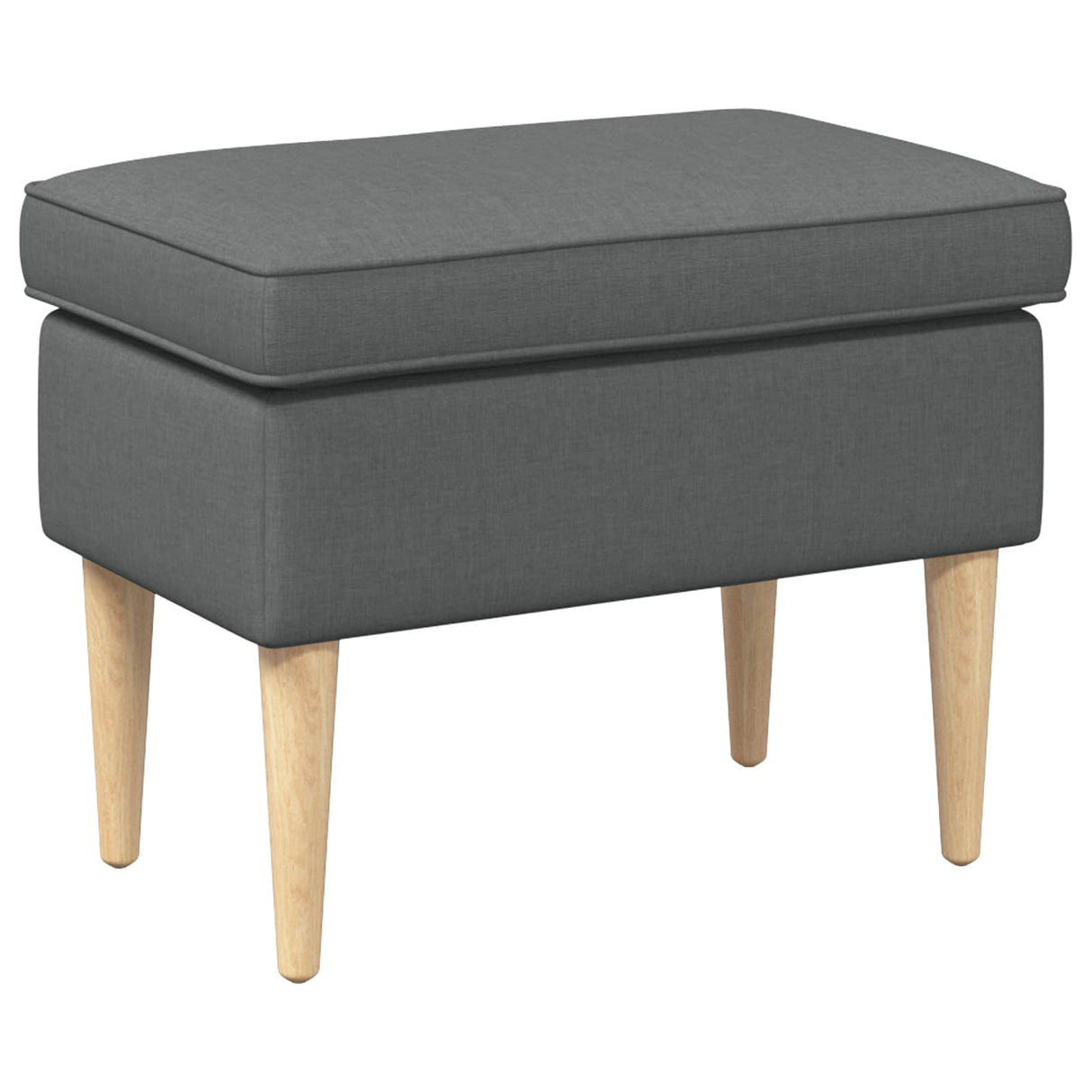 vidaXL Fauteuil met Voetenbank 2 st Lichtgrijs Stof