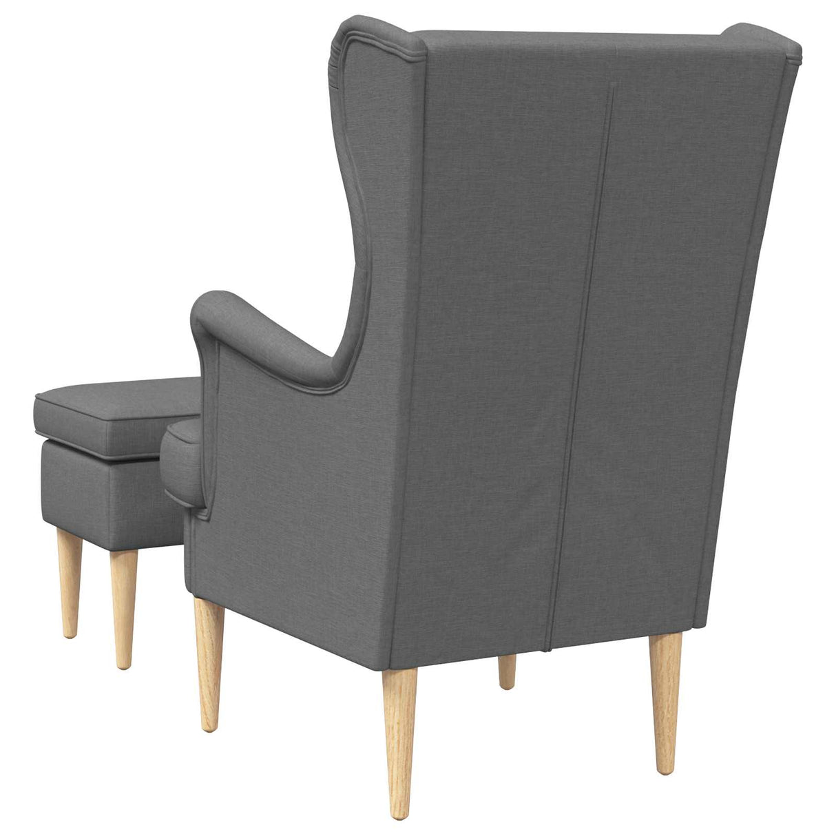 vidaXL Fauteuil met Voetenbank 2 st Lichtgrijs Stof
