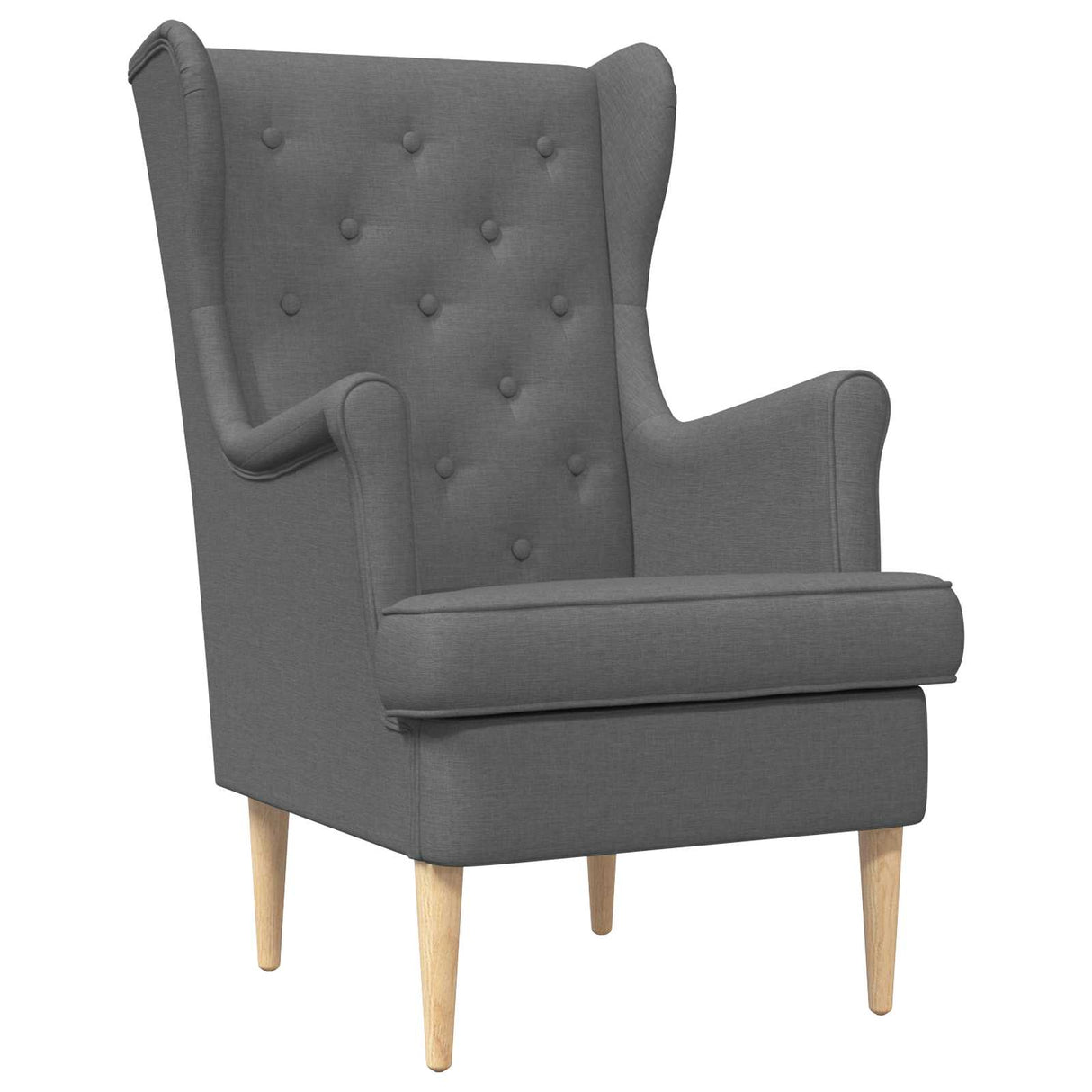 vidaXL Fauteuil met Voetenbank 2 st Lichtgrijs Stof