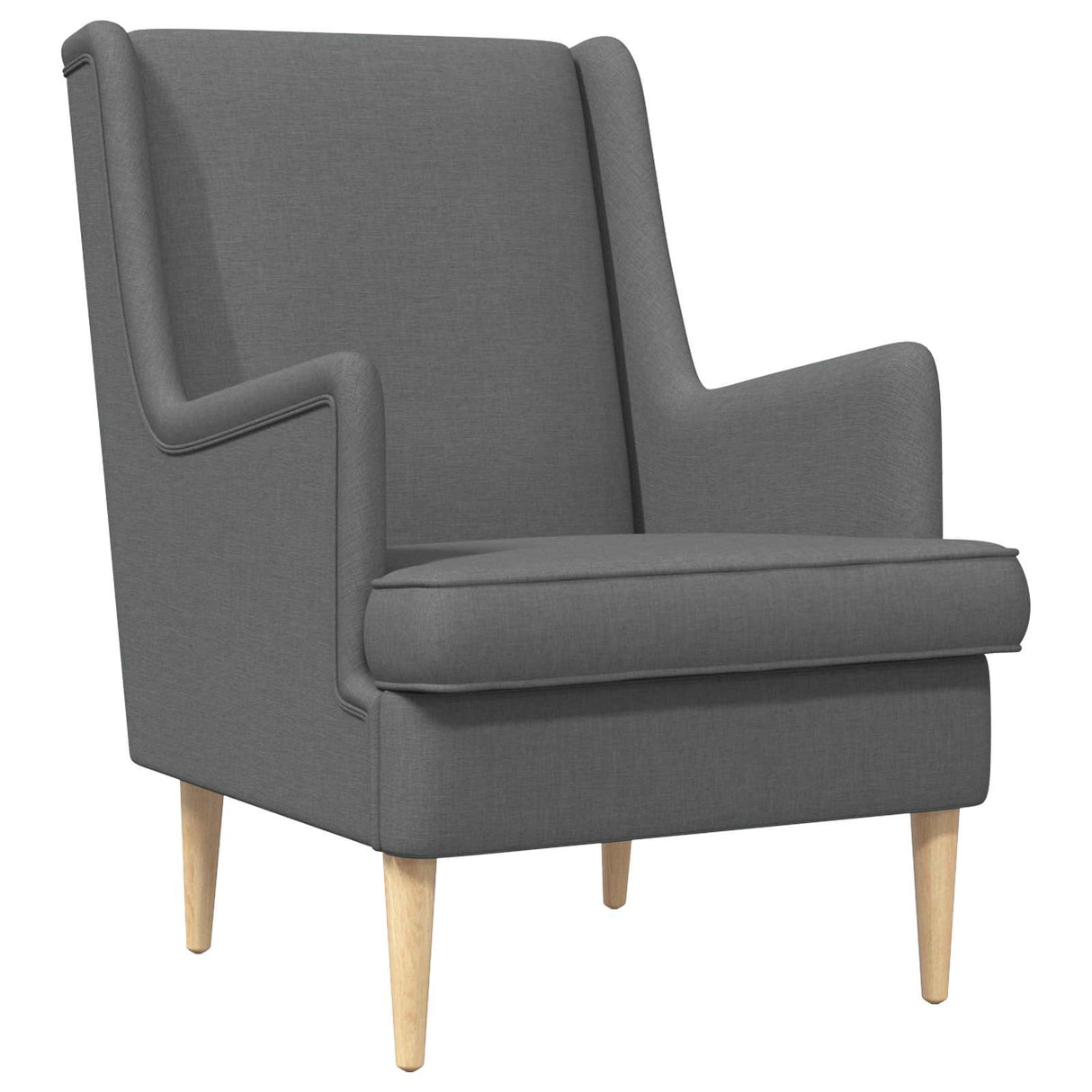 vidaXL Fauteuil met Voetenbank 2 st Lichtgrijs Stof