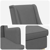 vidaXL Fauteuil met Voetenbank 2 st Lichtgrijs Stof