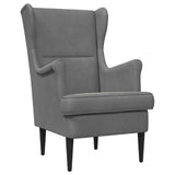 vidaXL Fauteuil met Voetenbank 2 st Lichtgrijs Fluweel
