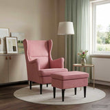 vidaXL Fauteuil met Voetenbank 2 st Lichtgrijs Fluweel