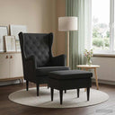 vidaXL Fauteuil met Voetenbank 2 st Lichtgrijs Fluweel