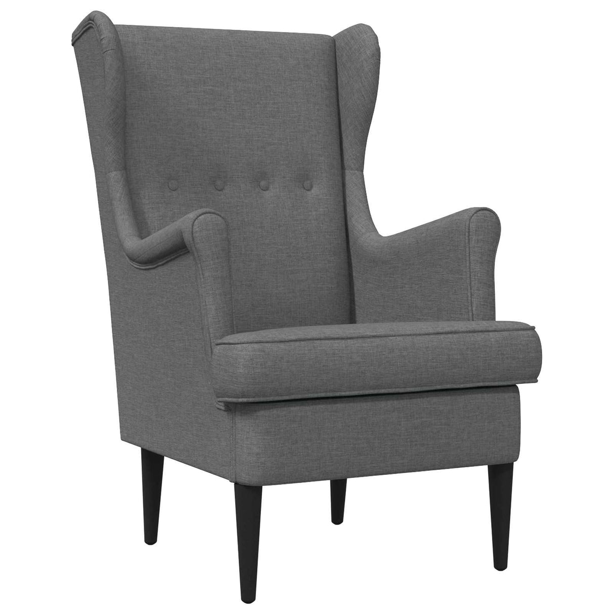 vidaXL Armchair with Footrest 2 pcs Light Grey Fabric