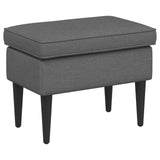 vidaXL Armchair with Footrest 2 pcs Light Grey Fabric