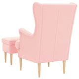 vidaXL Fauteuil met Voetenbank 2 st Crèmekleurig Bouclé