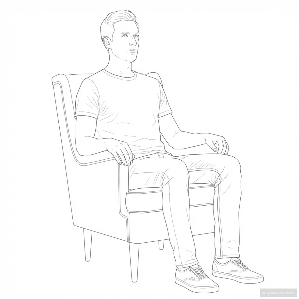 vidaXL Fauteuil met Voetenbank 2 st Crèmekleurig Bouclé
