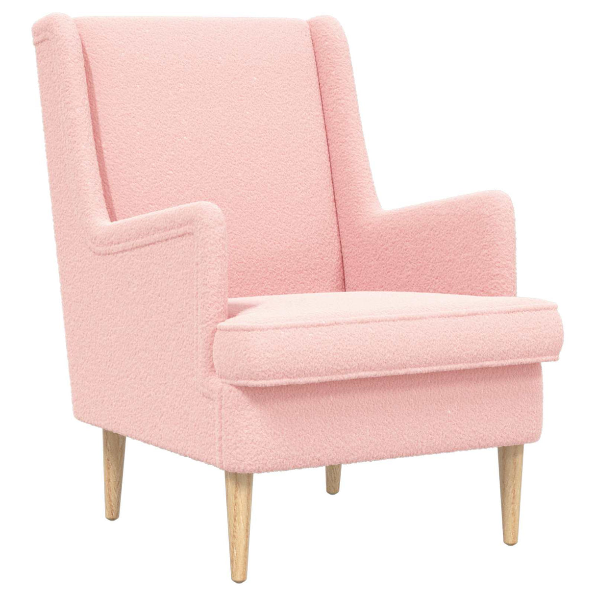 vidaXL Fauteuil met Voetenbank 2 st Crèmekleurig Bouclé