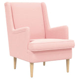 vidaXL Fauteuil met Voetenbank 2 st Crèmekleurig Bouclé
