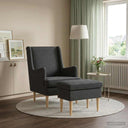 vidaXL Fauteuil met Voetenbank 2 st Crèmekleurig Bouclé