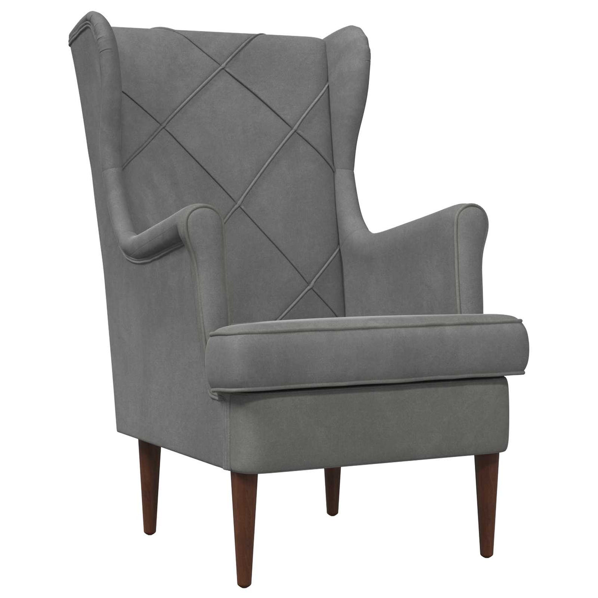 vidaXL Fauteuil met Voetenbank 2 st Lichtgrijs Fluweel