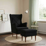 vidaXL Fauteuil met Voetenbank 2 st Lichtgrijs Fluweel