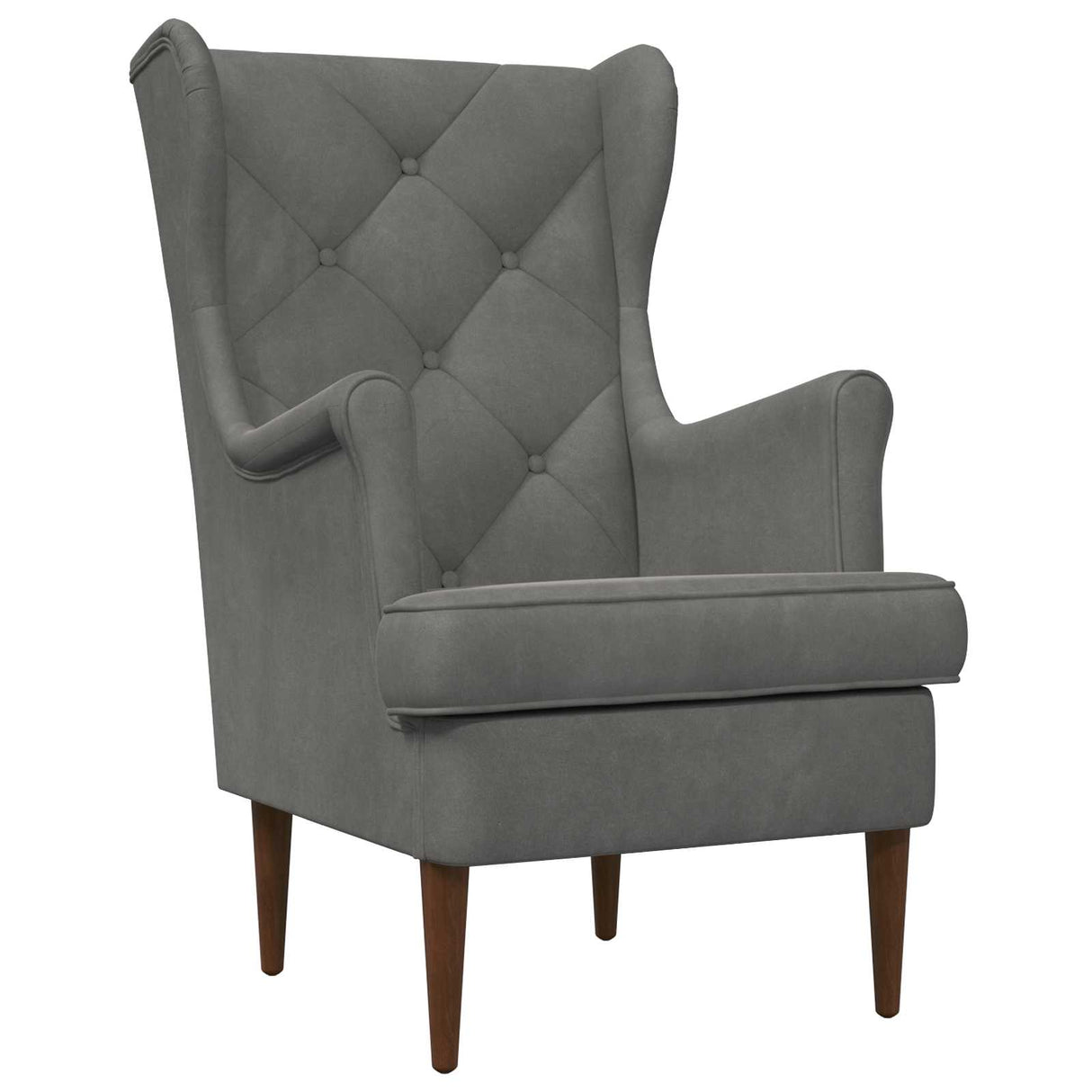 vidaXL Fauteuil met Voetenbank 2 st Lichtgrijs Fluweel