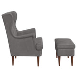 vidaXL Fauteuil met Voetenbank 2 st Lichtgrijs Fluweel
