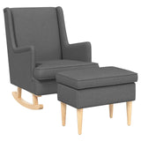 vidaXL Armchair with Footstool 2 pcs Light Grey Fabric
